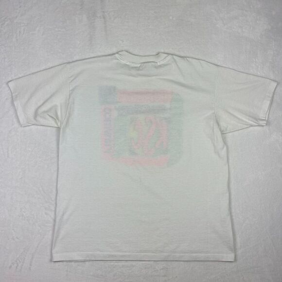 Vintage Hanes 90's Graphic Shirt Nasa Colorful Adult Extra Large Short Sleeve - Picture 2 of 15